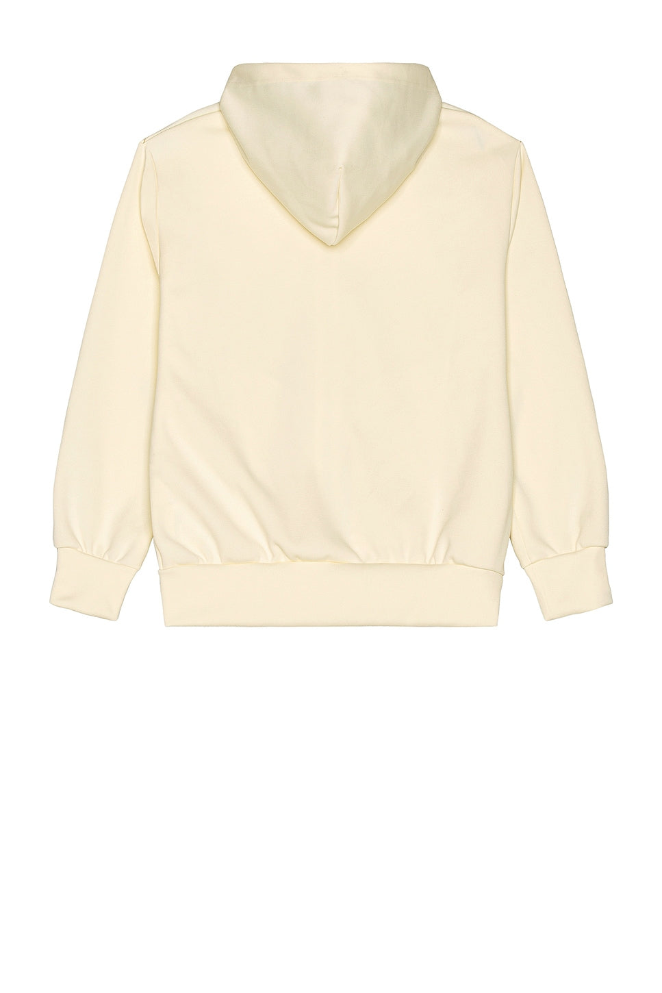 Comme des Garcons PLAY Zip Poly Hoodie With Red Emblem Ivory - Im Your Wardrobe