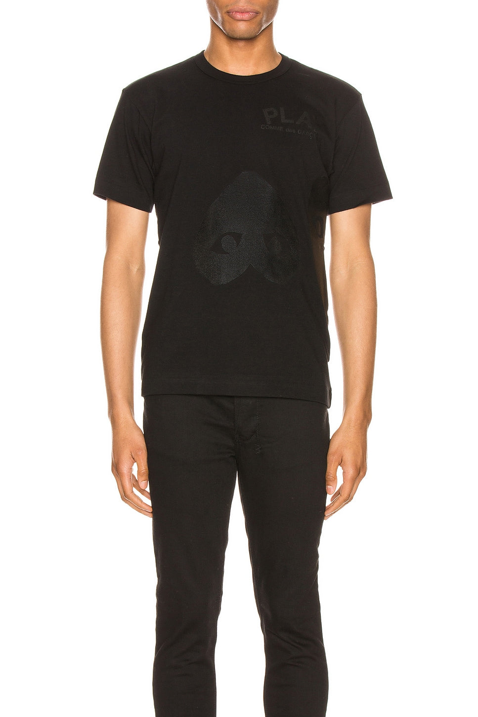 Comme des Garcons PLAY Flipped Heart Cotton Tee Black - Im Your Wardrobe