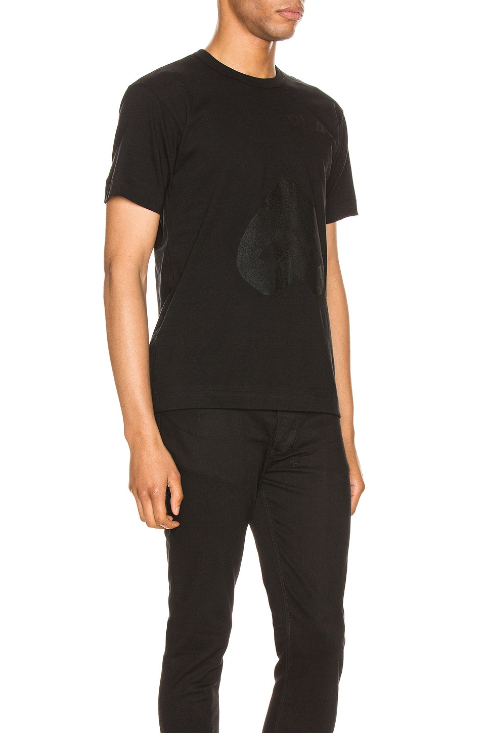 Comme des Garcons PLAY Flipped Heart Cotton Tee Black - Im Your Wardrobe
