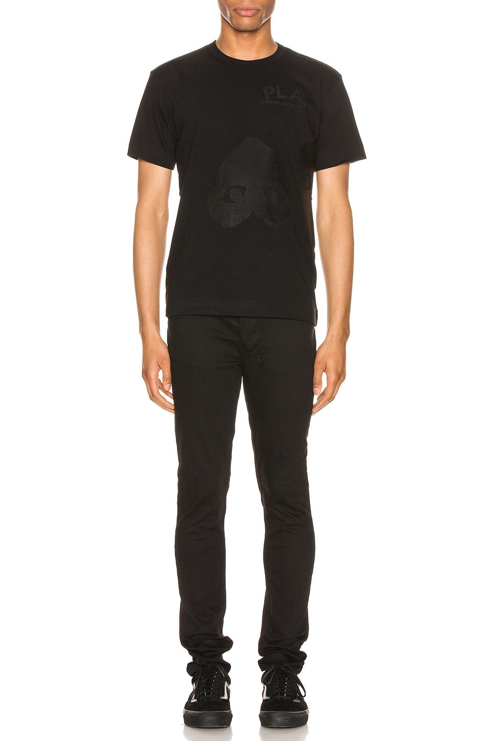 Comme des Garcons PLAY Flipped Heart Cotton Tee Black - Im Your Wardrobe