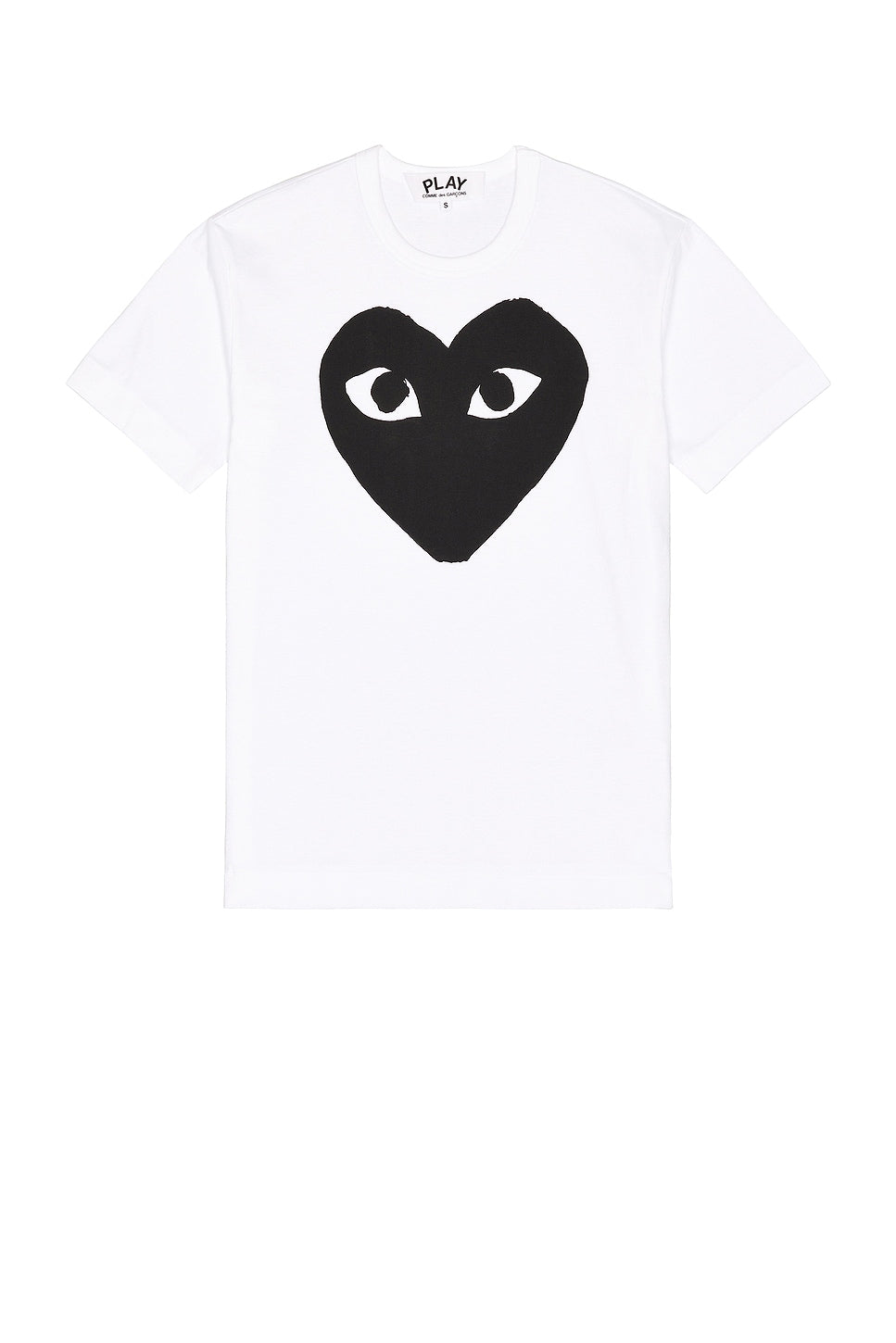 Comme des Garcons PLAY Emblem Cotton Tee White Black - Im Your Wardrobe