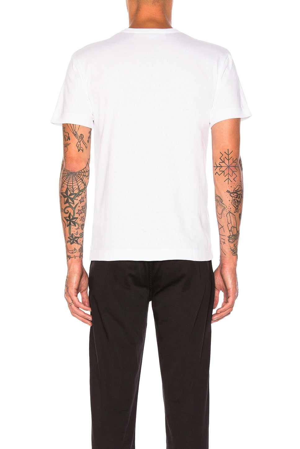 Comme des Garcons PLAY Emblem Cotton Tee White Black - Im Your Wardrobe