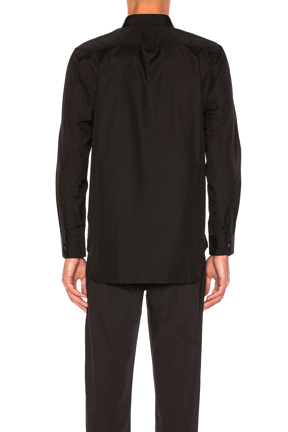 Comme des Garcons PLAY Small Black Emblem Cotton Button Down Black - Im Your Wardrobe