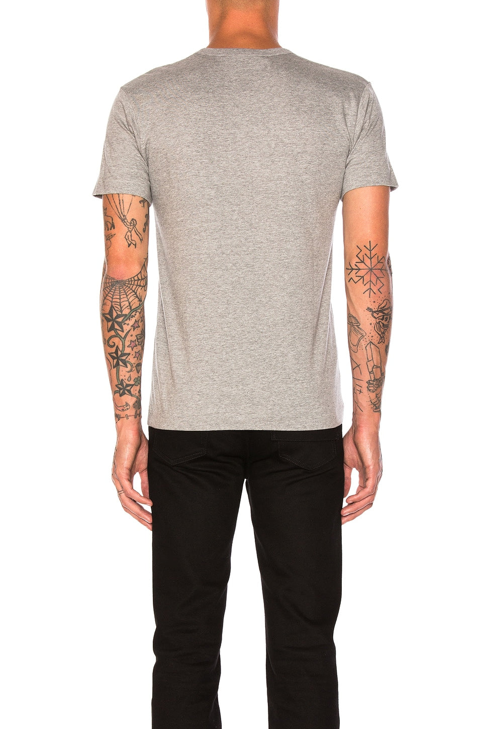 Comme des Garcons PLAY Black Emblem Cotton Tee Grey - Im Your Wardrobe