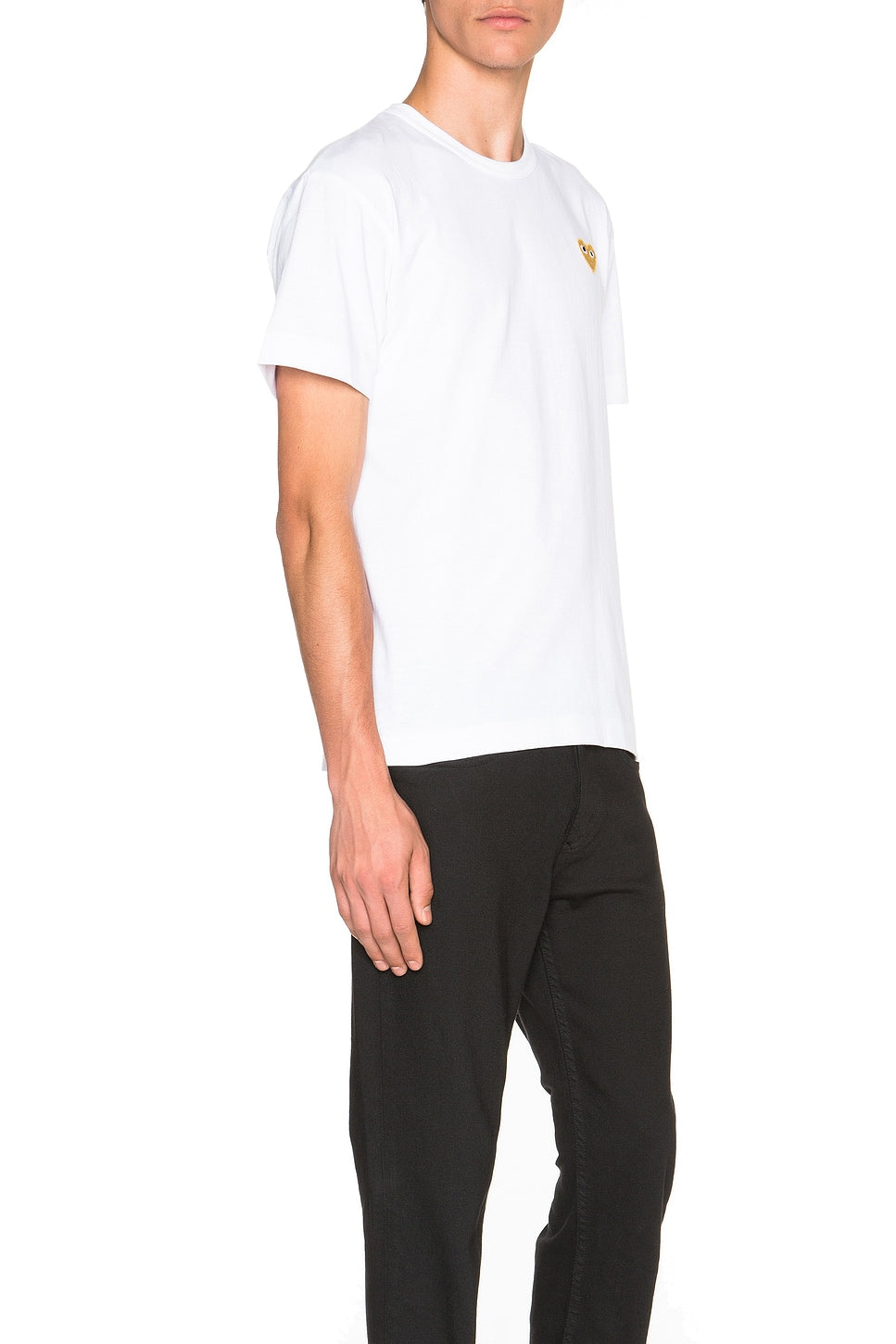 Comme des Garcons PLAY Gold Emblem Tee White - Im Your Wardrobe