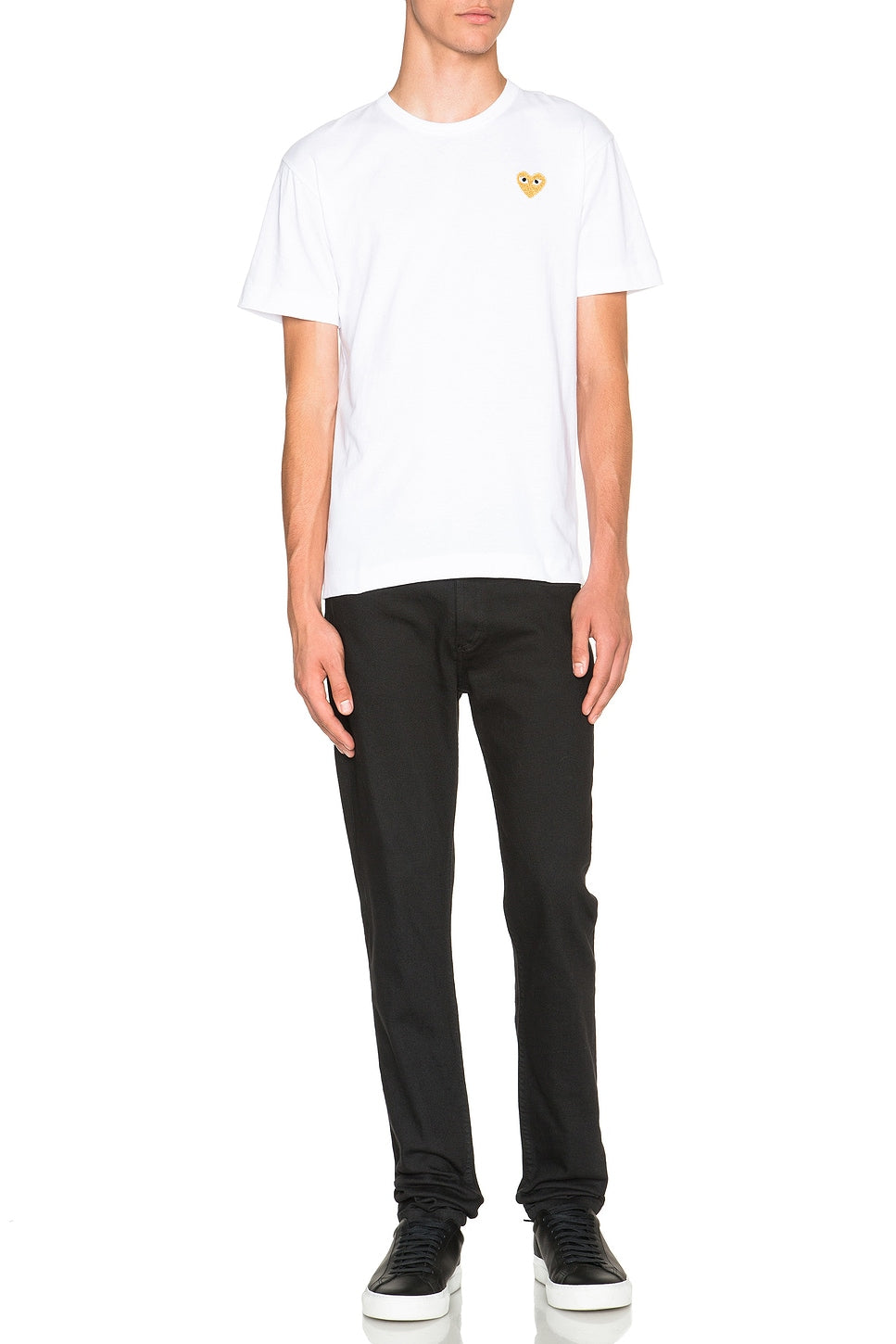 Comme des Garcons PLAY Gold Emblem Tee White - Im Your Wardrobe