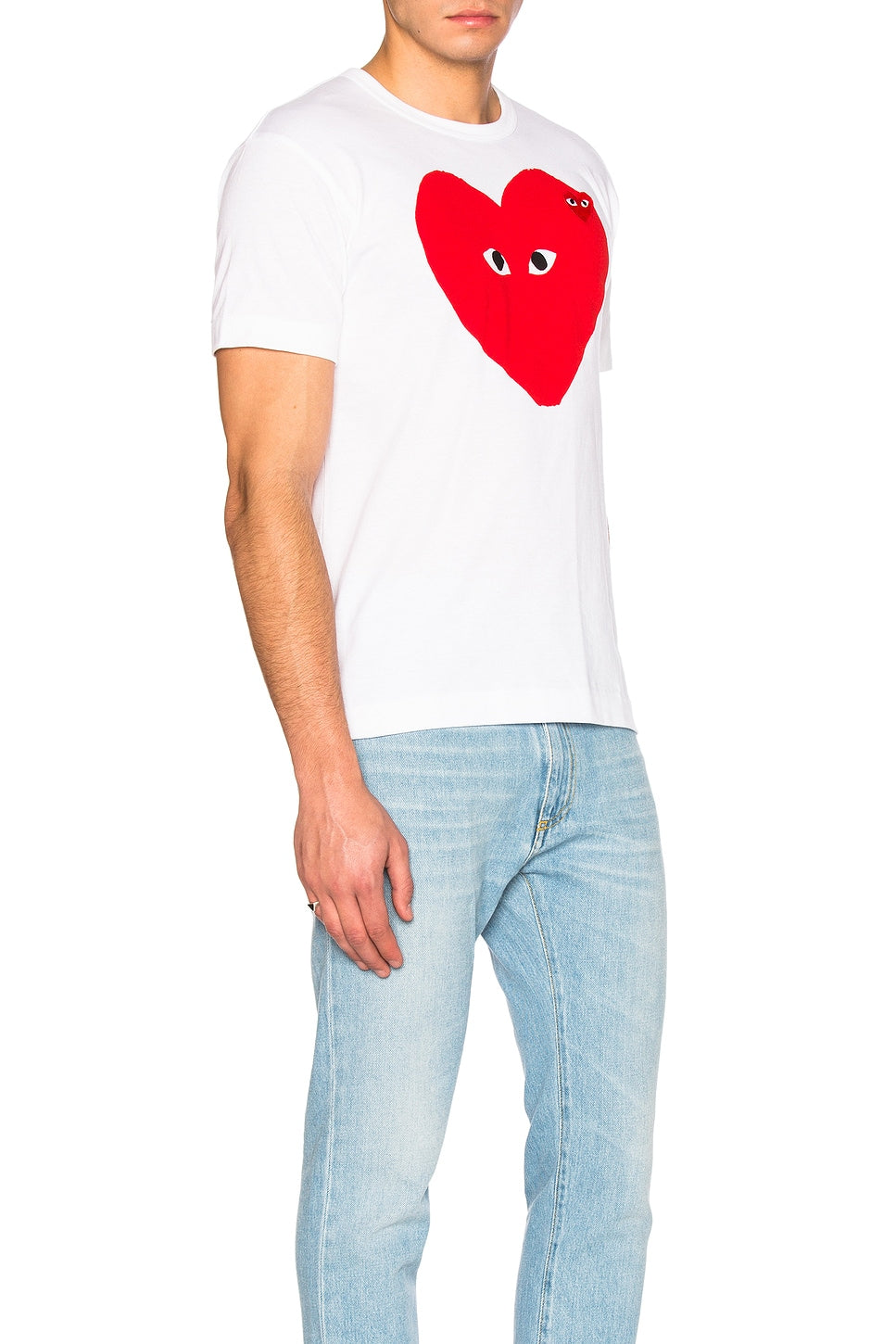 Comme des Garcons PLAY Large Heart Tee White - Im Your Wardrobe