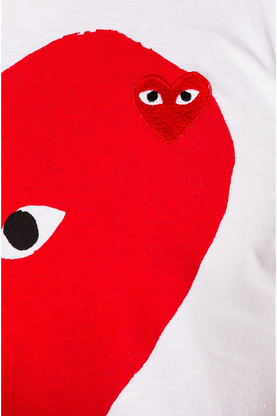 Comme des Garcons PLAY Large Heart Tee White - Im Your Wardrobe
