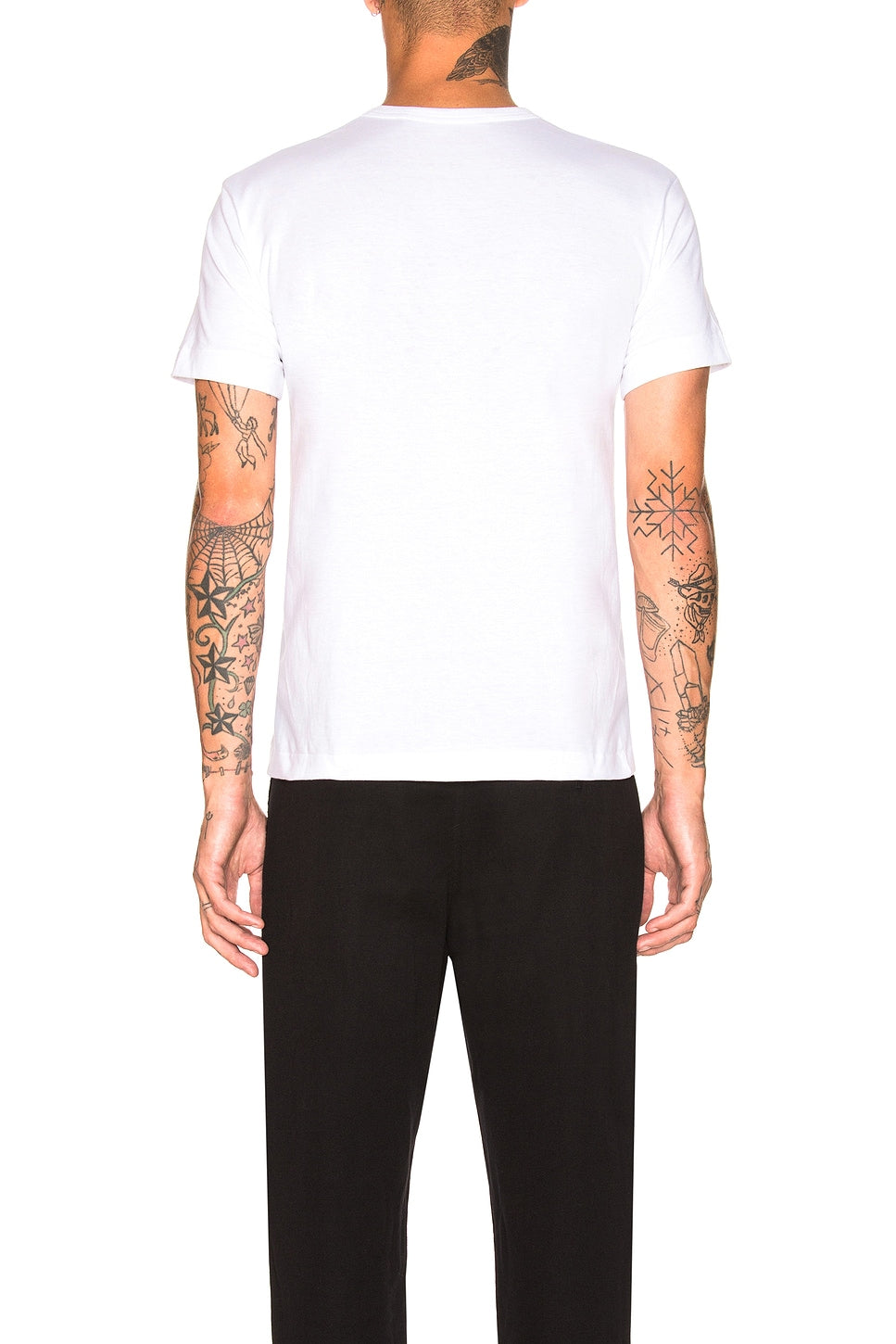 Comme des Garcons PLAY Camouflage Double Emblem Tee White - Im Your Wardrobe