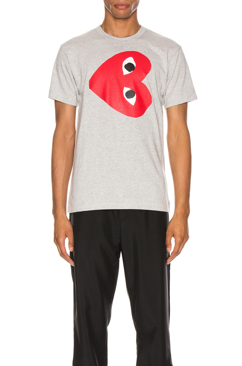 Comme des Garcons PLAY Sideways Heart Logo Tee Grey - Im Your Wardrobe