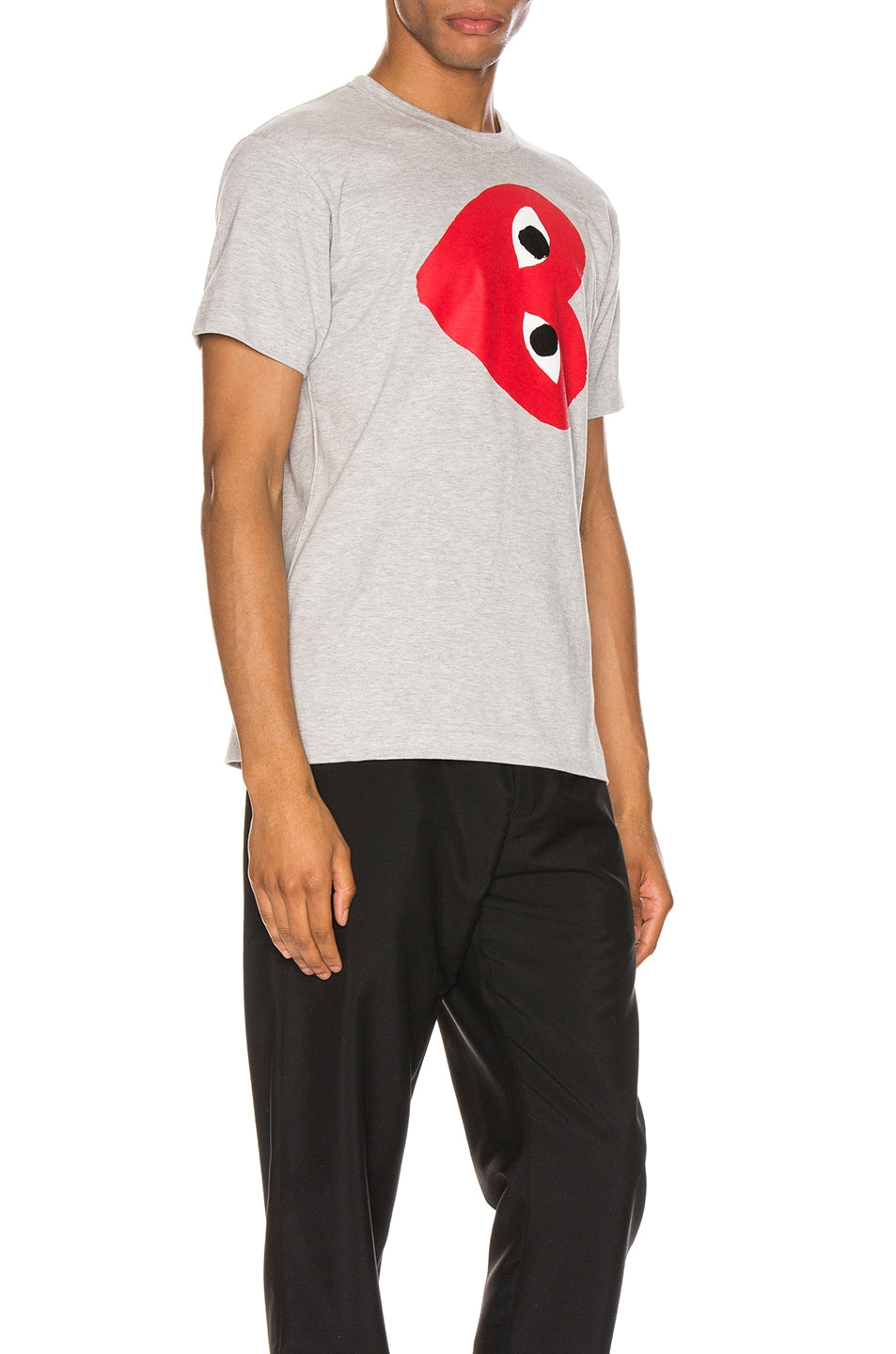 Comme des Garcons PLAY Sideways Heart Logo Tee Grey - Im Your Wardrobe