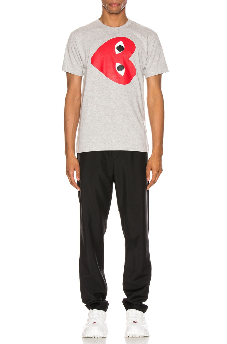 Comme des Garcons PLAY Sideways Heart Logo Tee Grey - Im Your Wardrobe