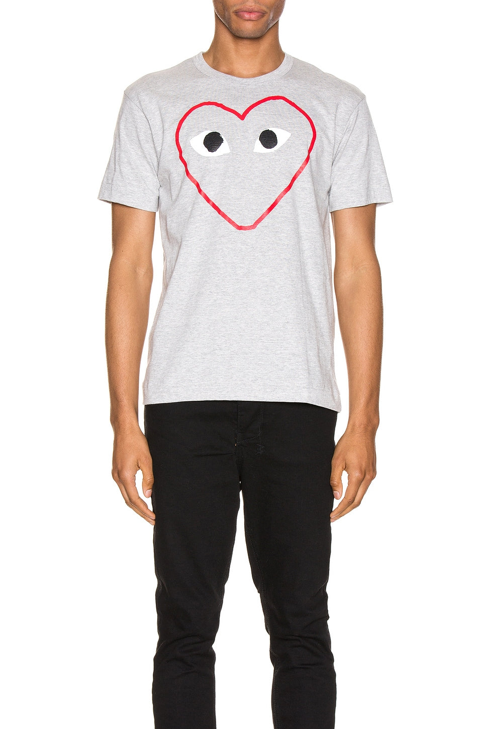 Comme des Garcons PLAY Heart Logo Tee Grey - Im Your Wardrobe