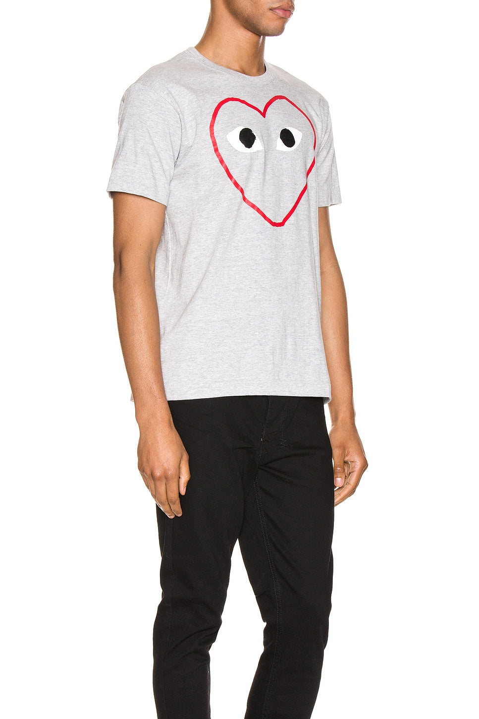 Comme des Garcons PLAY Heart Logo Tee Grey - Im Your Wardrobe