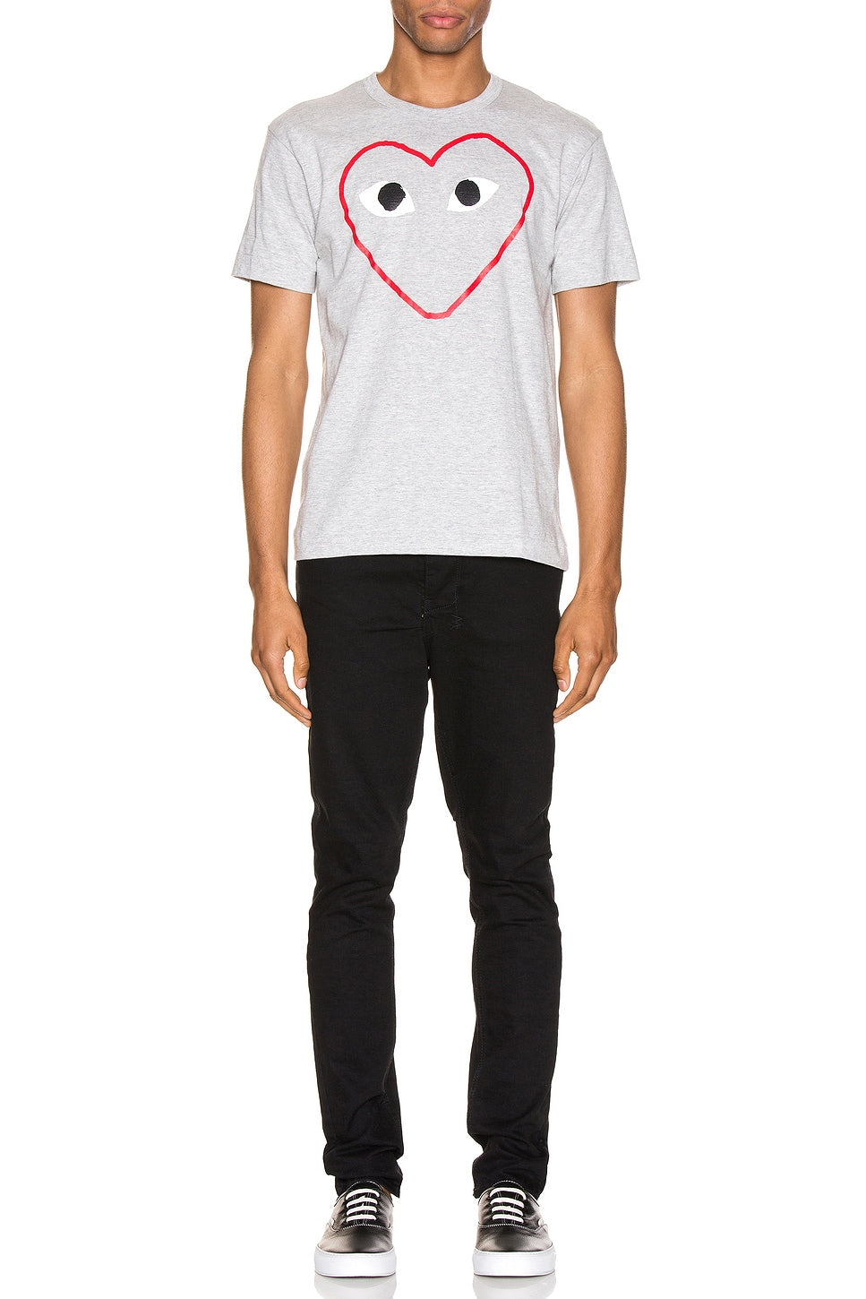Comme des Garcons PLAY Heart Logo Tee Grey - Im Your Wardrobe