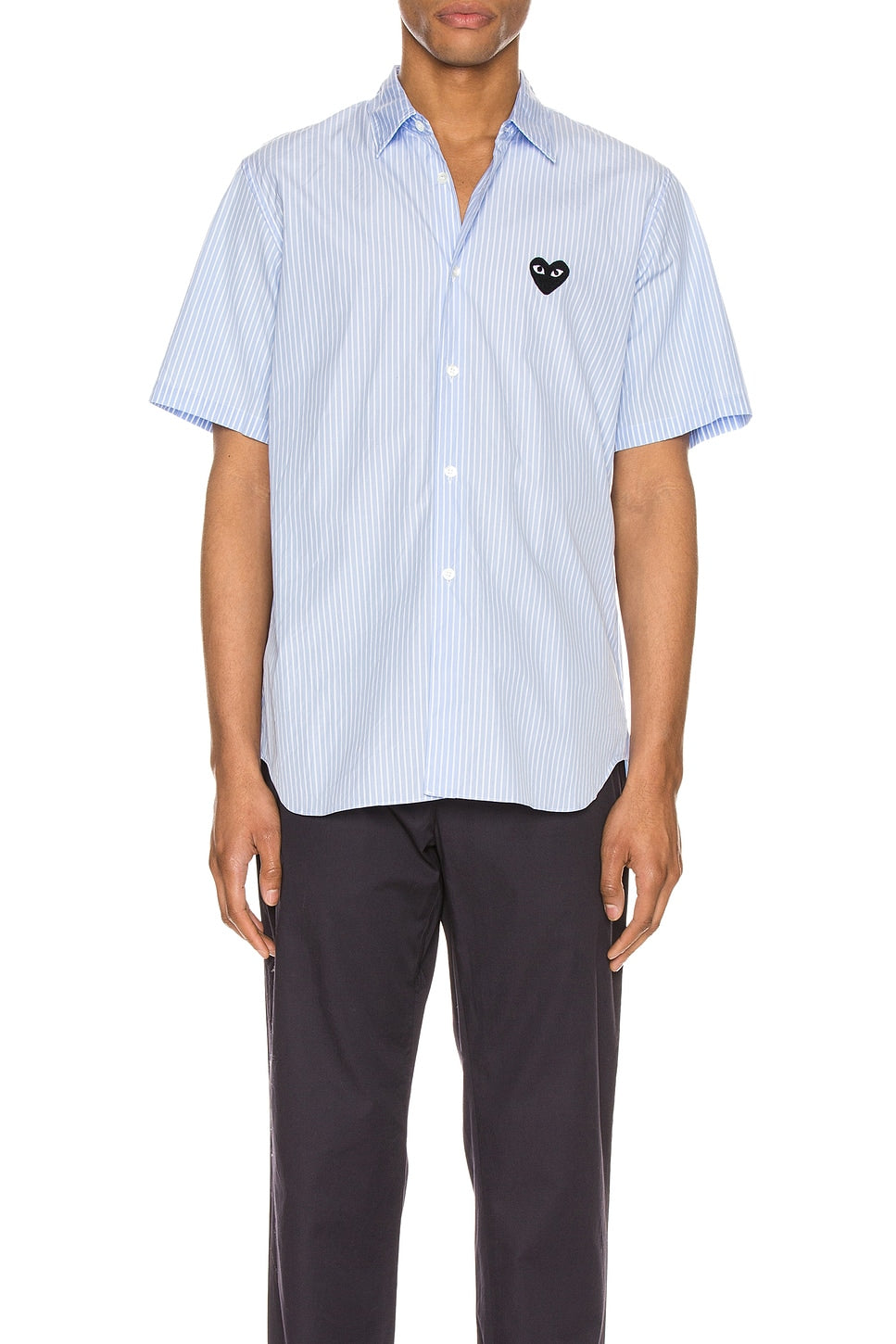 Comme des Garcons PLAY Striped Shirt Black - Im Your Wardrobe