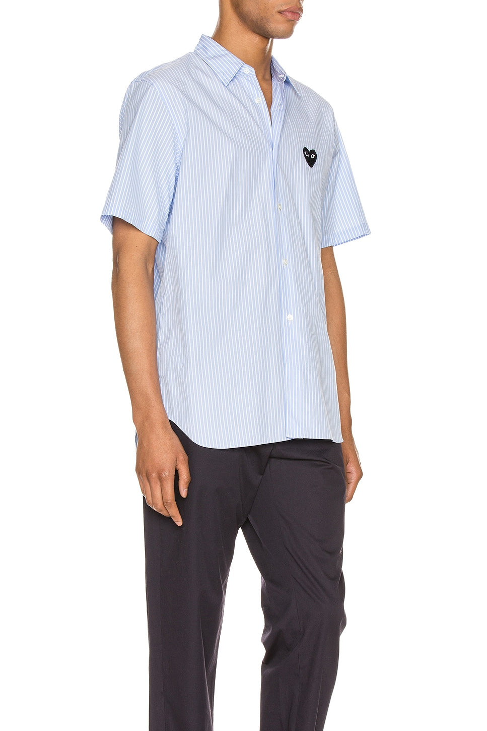 Comme des Garcons PLAY Striped Shirt Black - Im Your Wardrobe