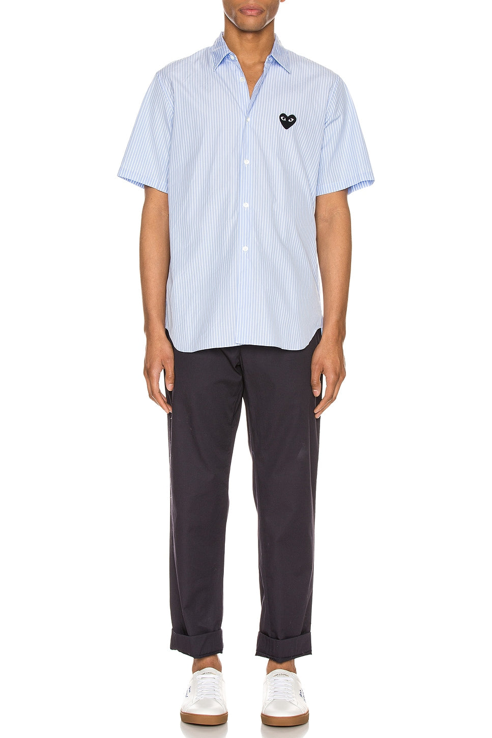 Comme des Garcons PLAY Striped Shirt Black - Im Your Wardrobe