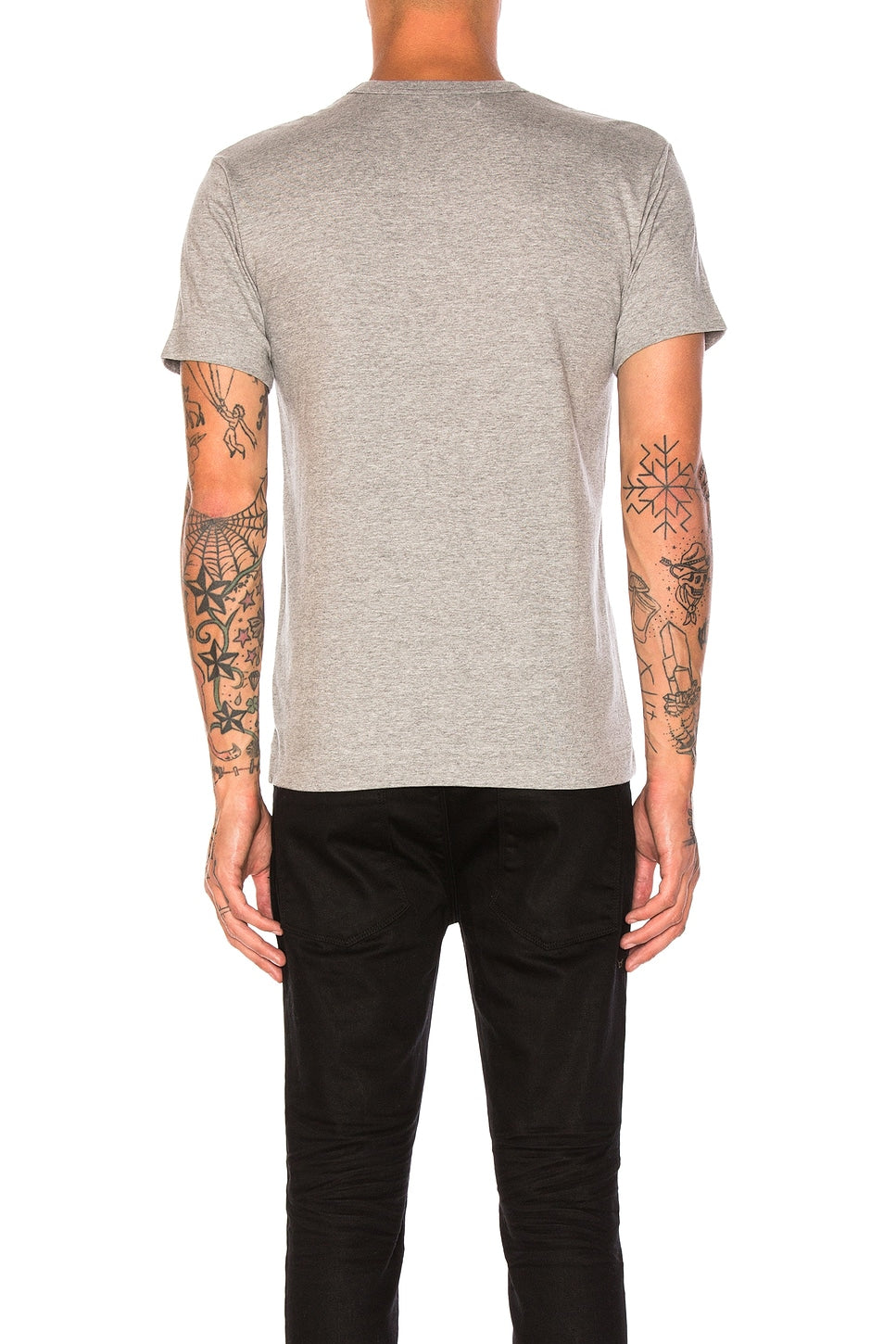 Comme des Garcons PLAY Emblem Cotton Tee Grey Black - Im Your Wardrobe