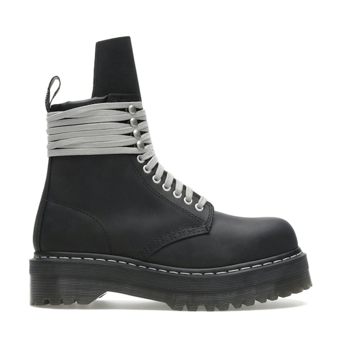 Rick Owens x Dr. Martens Quad Sole Steel Toe Boot Black front