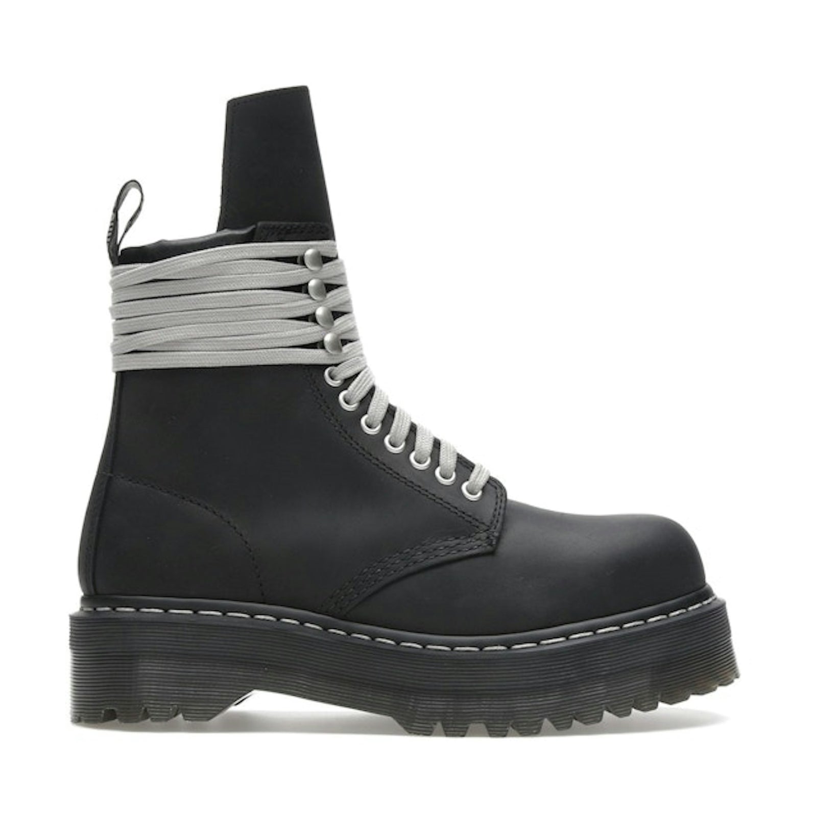 Rick Owens x Dr. Martens Quad Sole Steel Toe Boot Black front