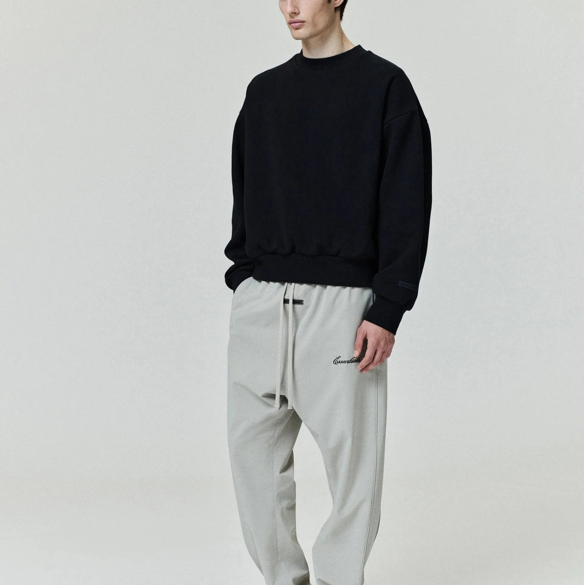 Fear of God Essentials Classic Fleece Crewneck Jet Black