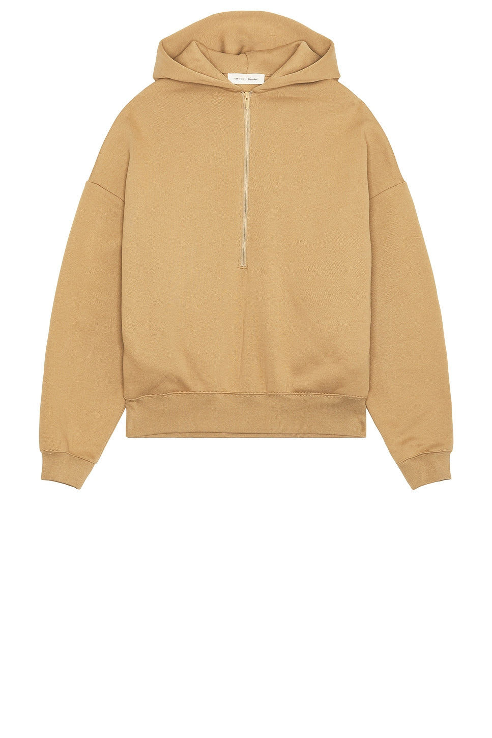Fear of God Essentials Property Lounge Half Zip Hoodie Dune - Im Your Wardrobe
