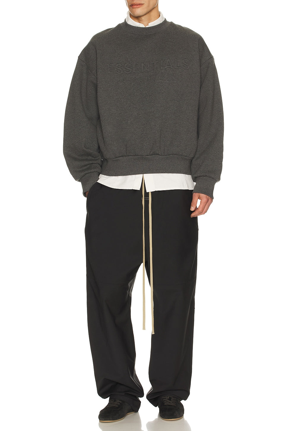 Fear of God Essentials Classic Crewneck Sweatshirt Charcoal Heather - Im Your Wardrobe