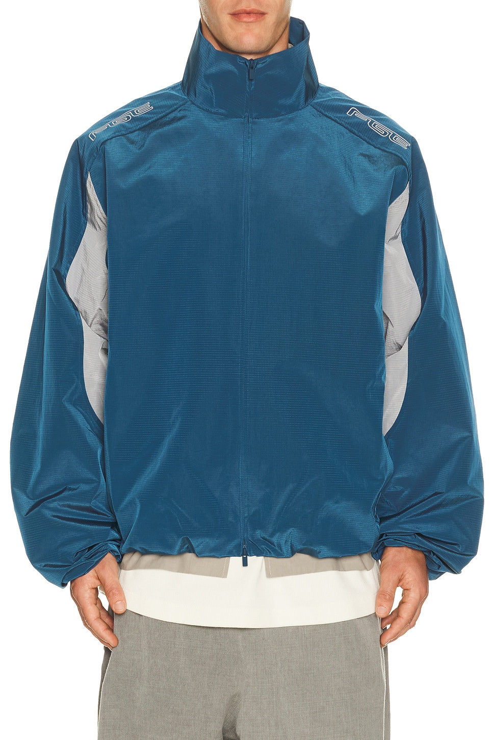 Fear of God Essentials Modern Moto Track Jacket Night Sea