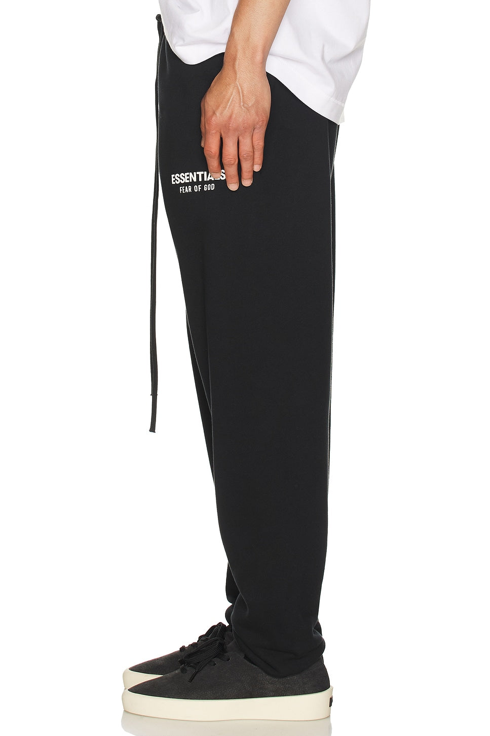 Fear of God Essentials Classic Fit Fleece Sweatpant Jet Black - Im Your Wardrobe