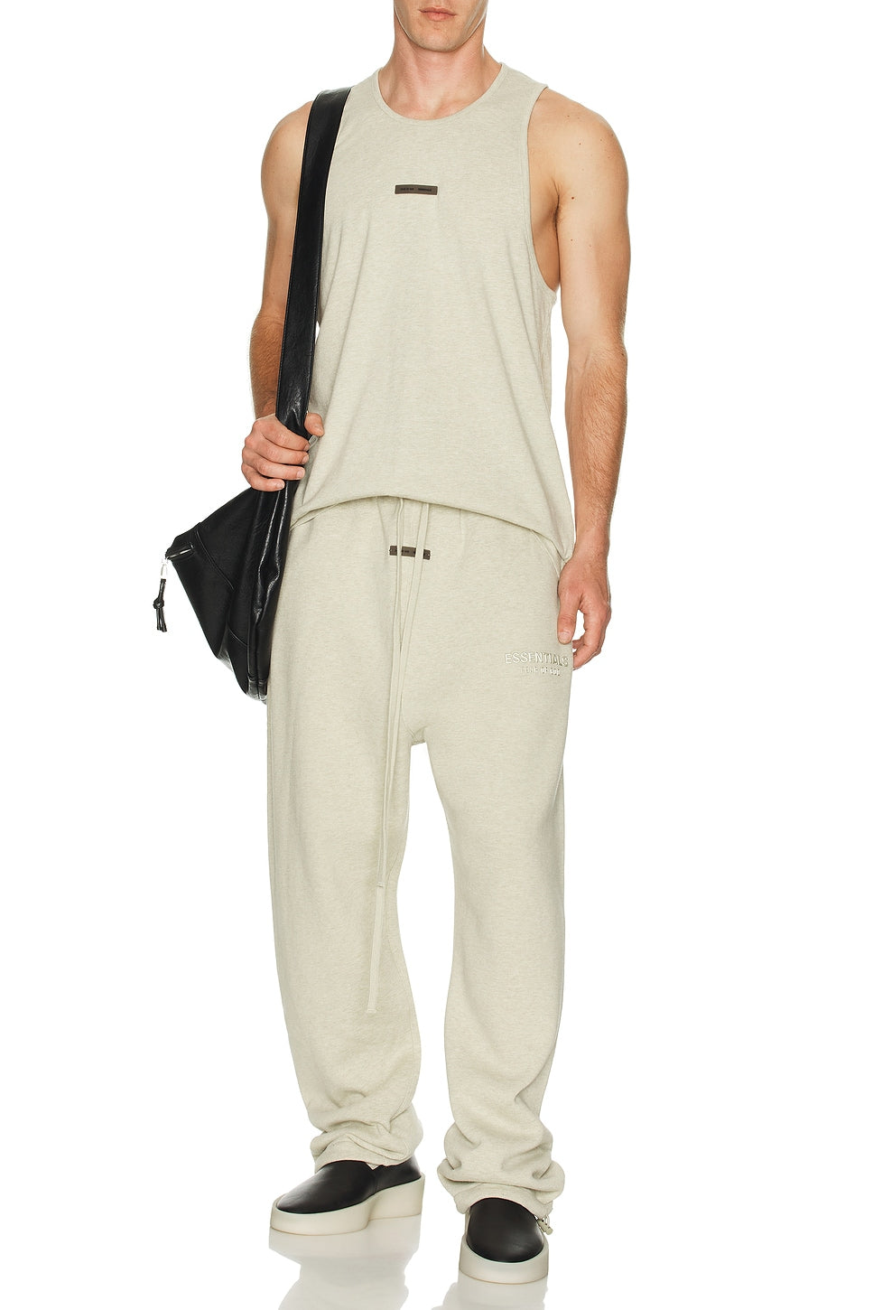 Fear of God Essentials Relaxed Fleece Sweatpant Heather Stone