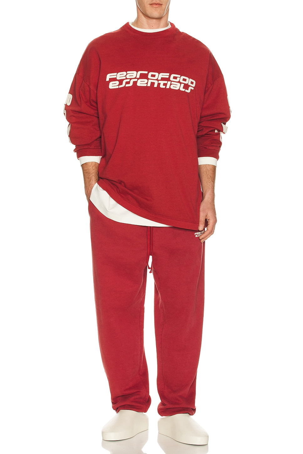 Fear of God Essentials Classic Sweatpant Crimson - Im Your Wardrobe