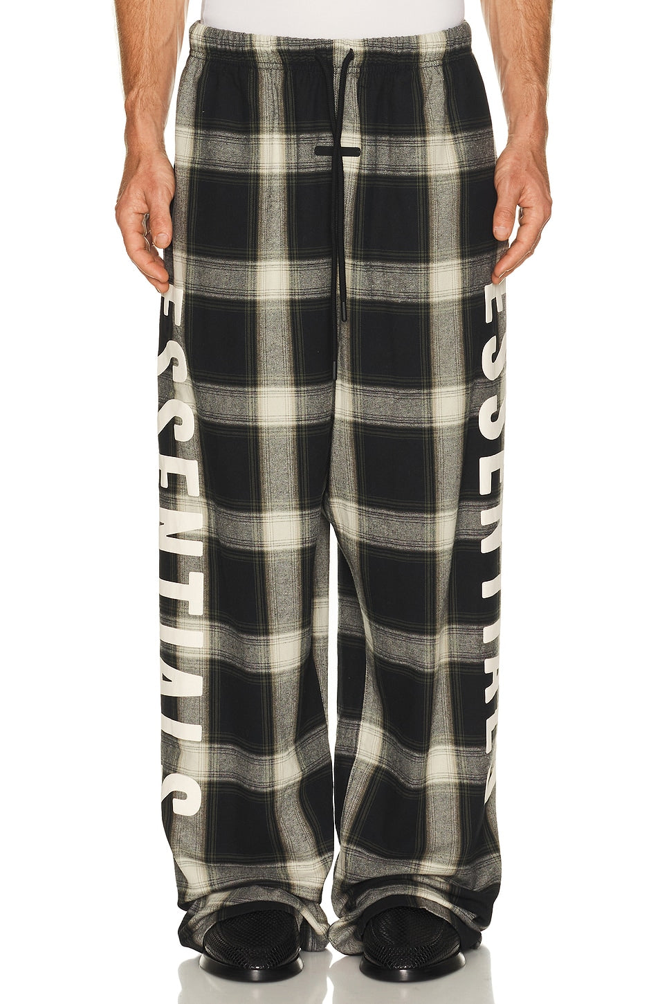 Fear of God Essentials Lounge Pant Iron Grey Plaid - Im Your Wardrobe