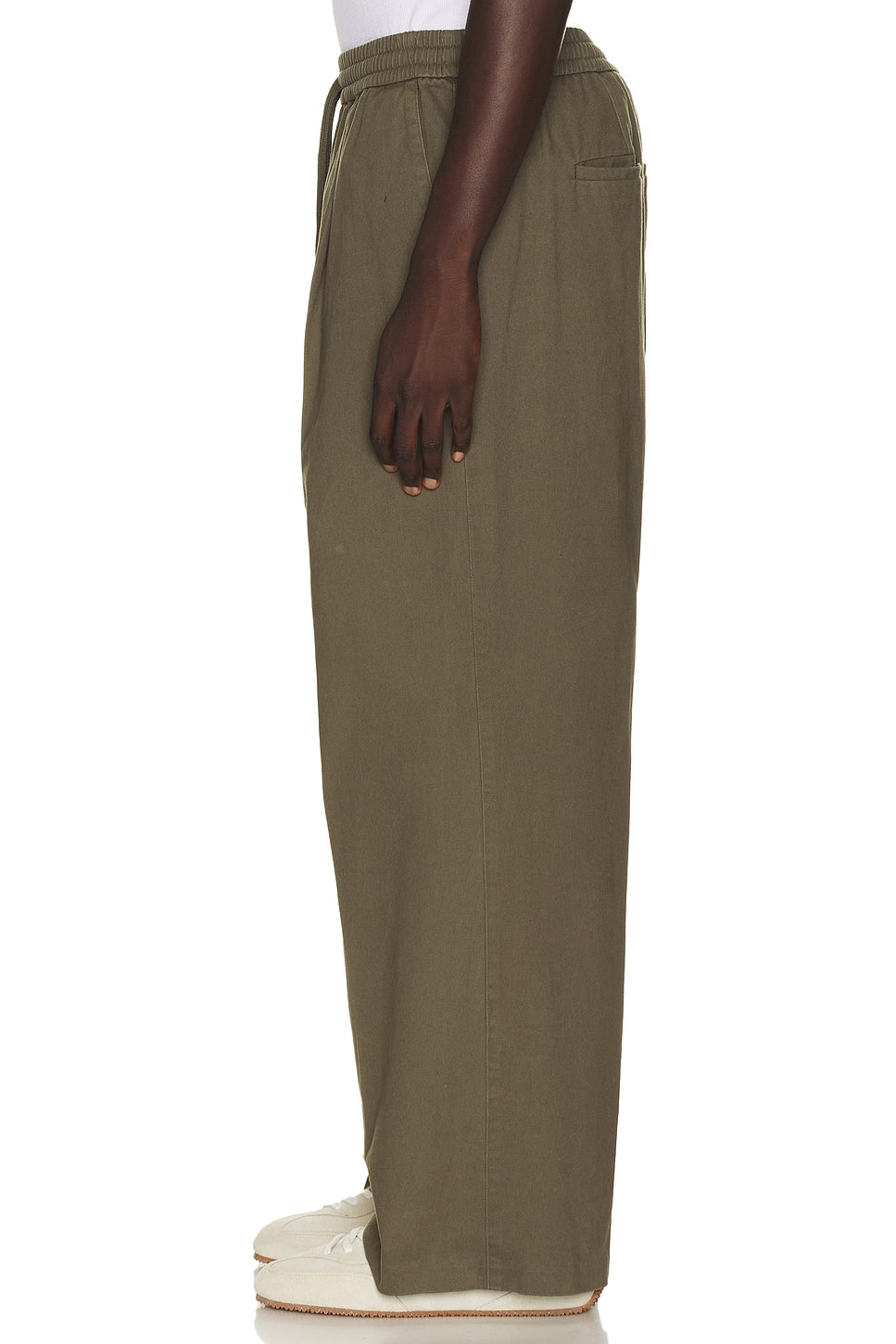 Fear of God Essentials Pleat Front Drawstring Pant Moss - Im Your Wardrobe