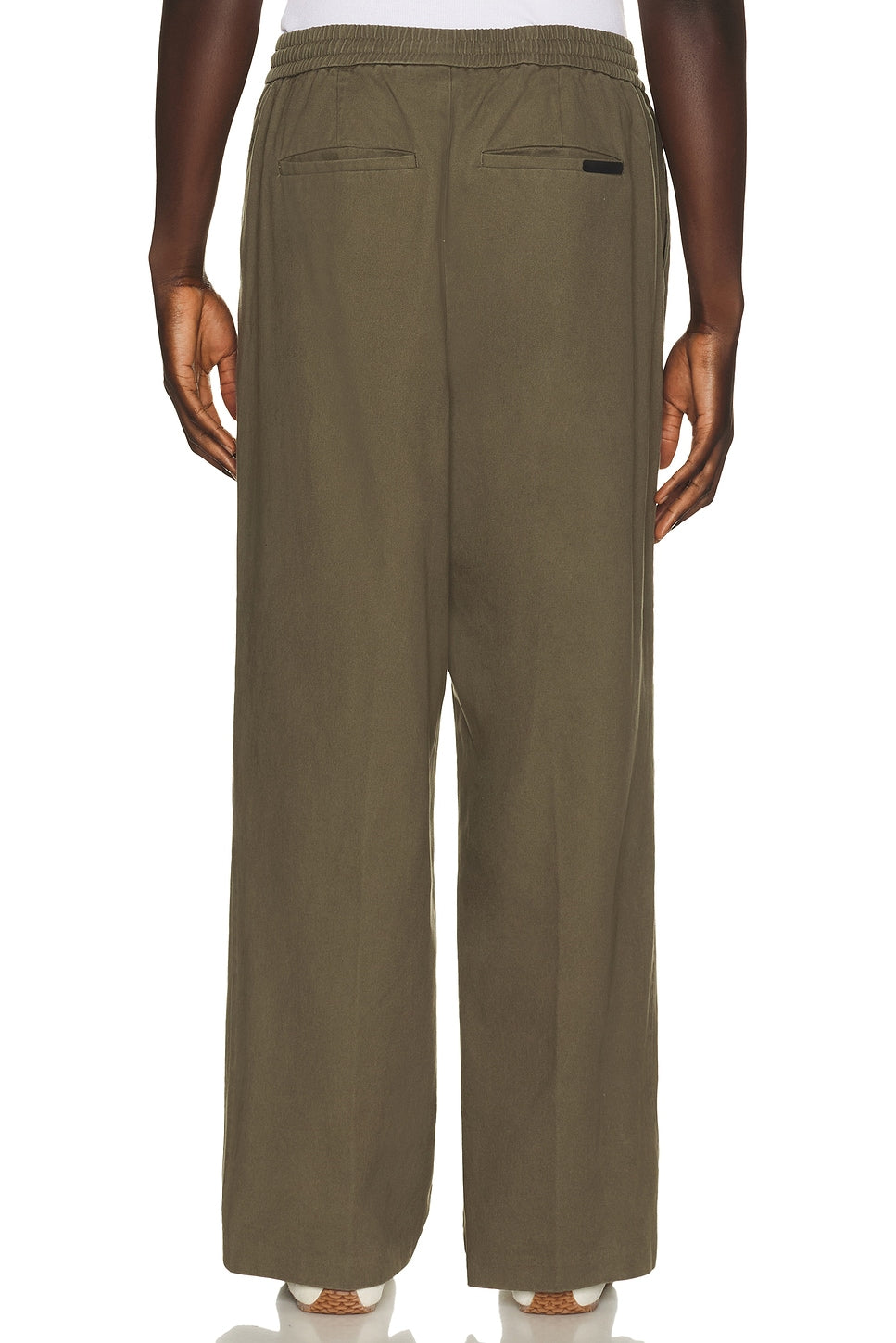 Fear of God Essentials Pleat Front Drawstring Pant Moss - Im Your Wardrobe