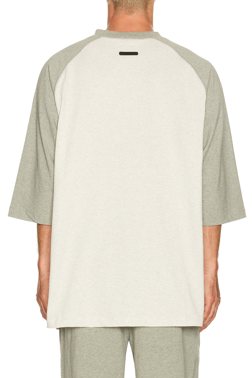 Fear of God Essentials Signature Baseball Tee Oatmeal Concrete Heather - Im Your Wardrobe