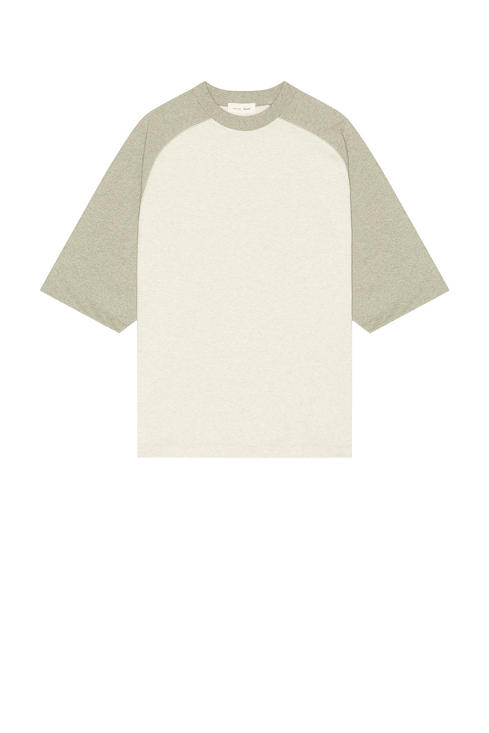 Fear of God Essentials Signature Baseball Tee Oatmeal Concrete Heather - Im Your Wardrobe