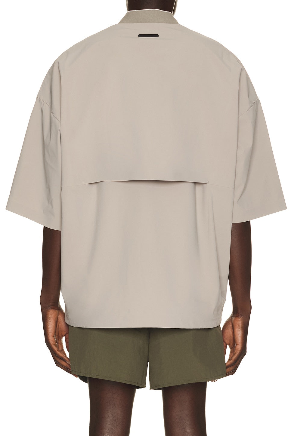 Fear of God Essentials Half Zip Baseball Shirt Seal - Im Your Wardrobe