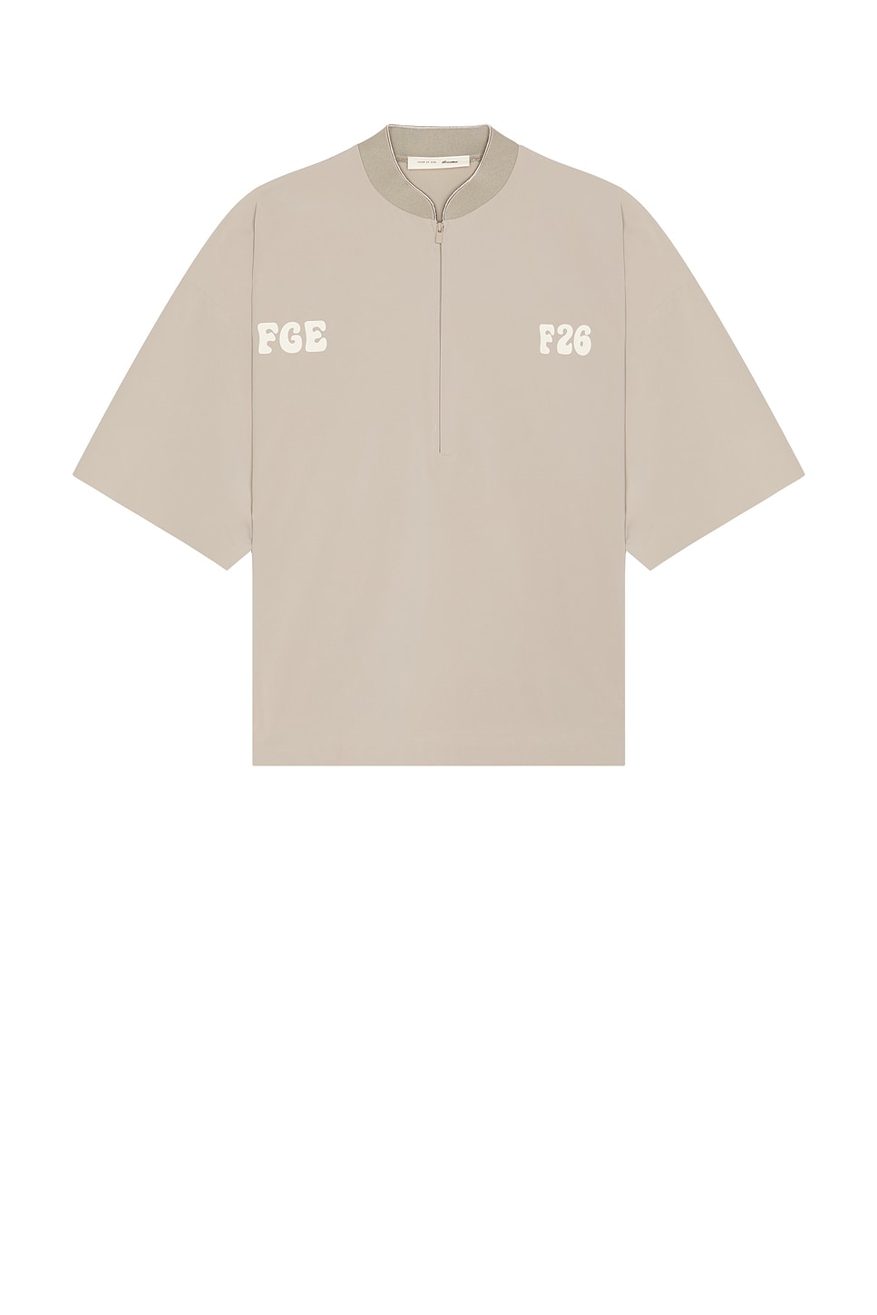 Fear of God Essentials Half Zip Baseball Shirt Seal - Im Your Wardrobe
