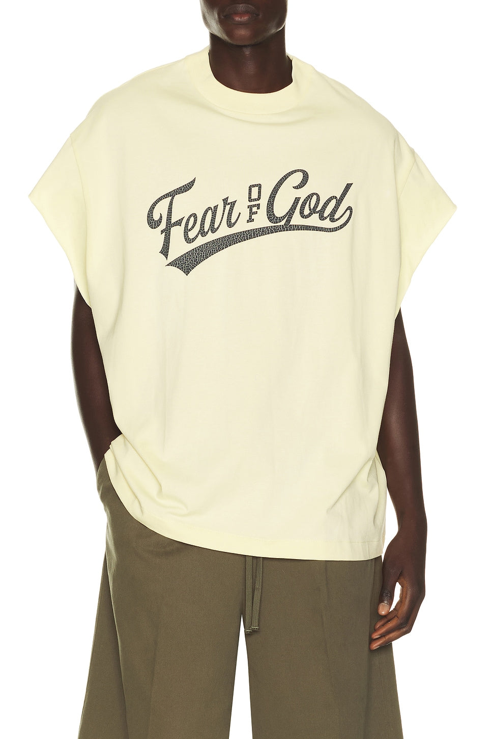 Fear of God Essentials Cut Off 90's Shirt Chalk - Im Your Wardrobe
