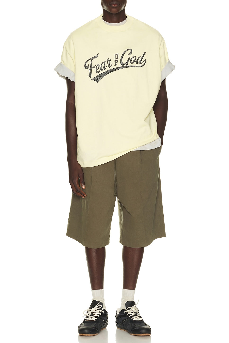 Fear of God Essentials Cut Off 90's Shirt Chalk - Im Your Wardrobe