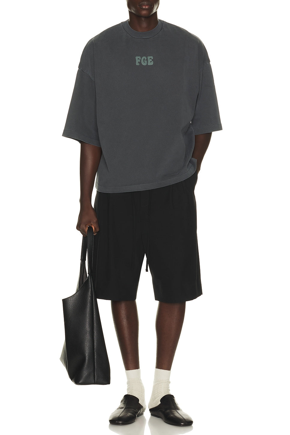Fear of God Essentials Merch Tee Washed Iron Grey - Im Your Wardrobe