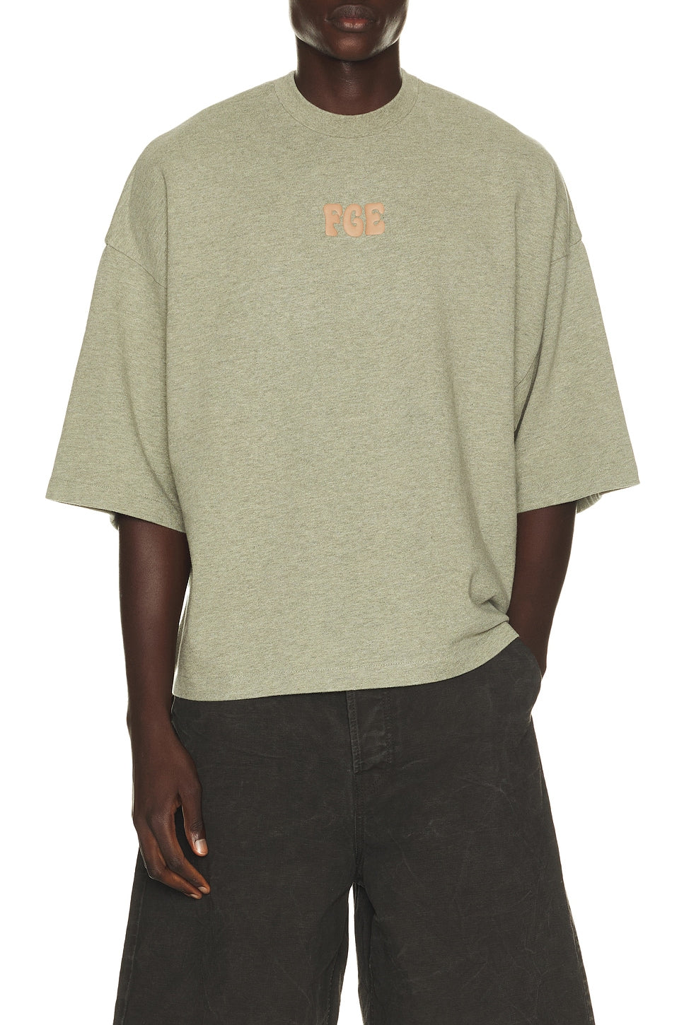 Fear of God Essentials Merch Tee Washed Seal Heather - Im Your Wardrobe