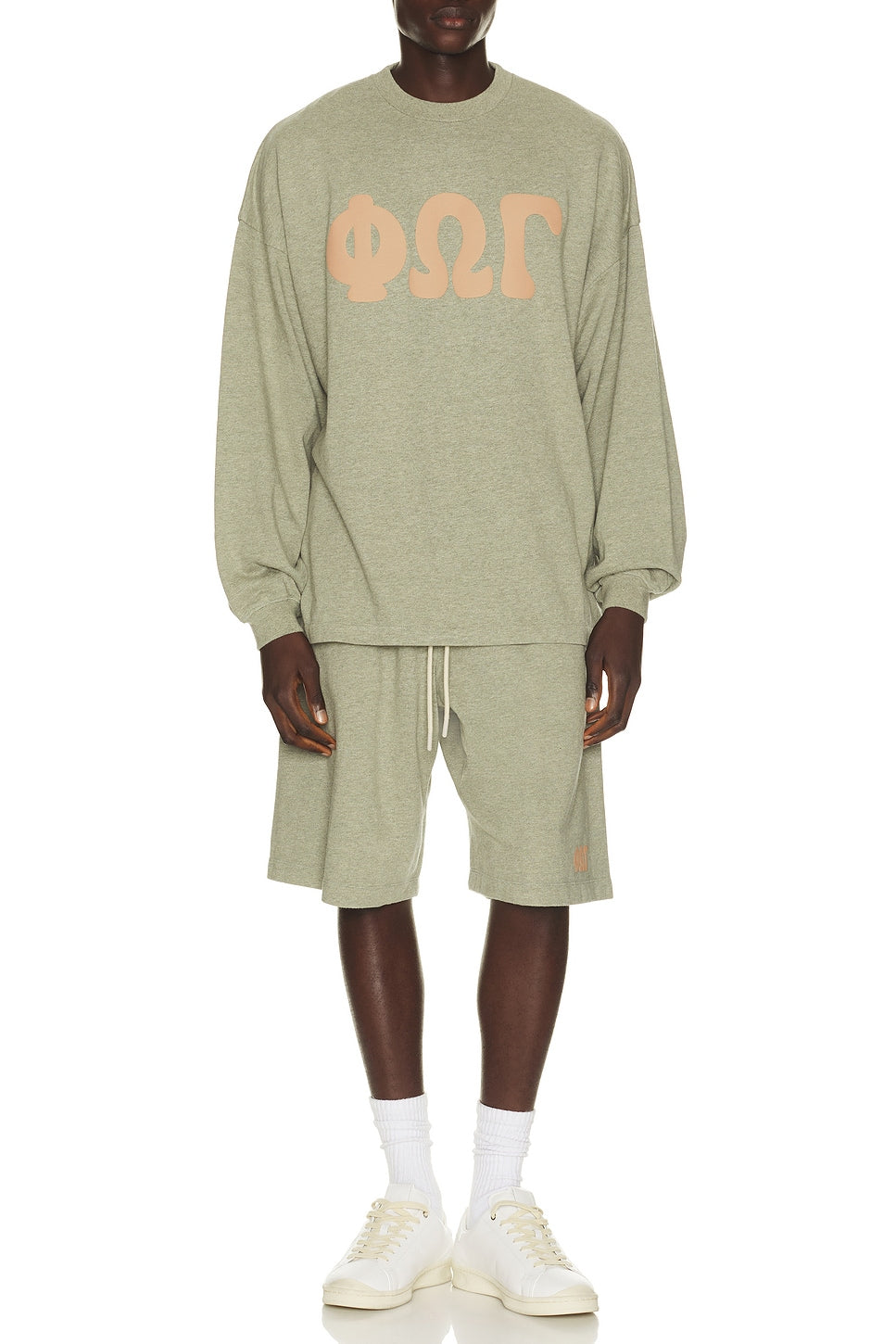 Fear of God Essentials Merch Long Sleeve Tee Washed Seal Heather - Im Your Wardrobe