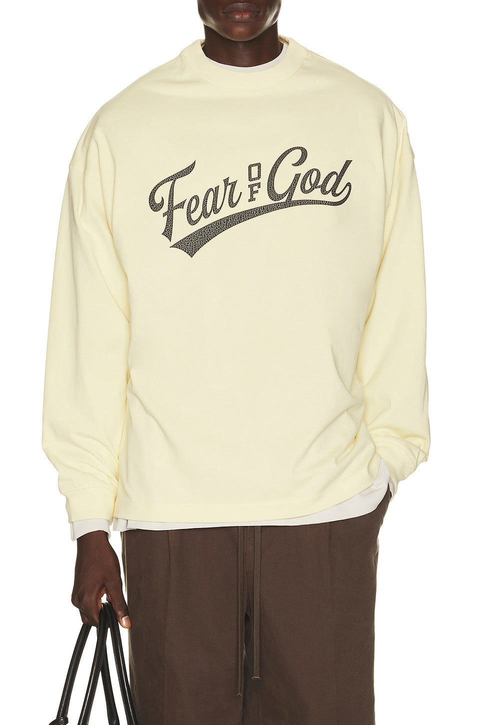 Fear of God Essentials Merch Long Sleeve Tee Chalk - Im Your Wardrobe