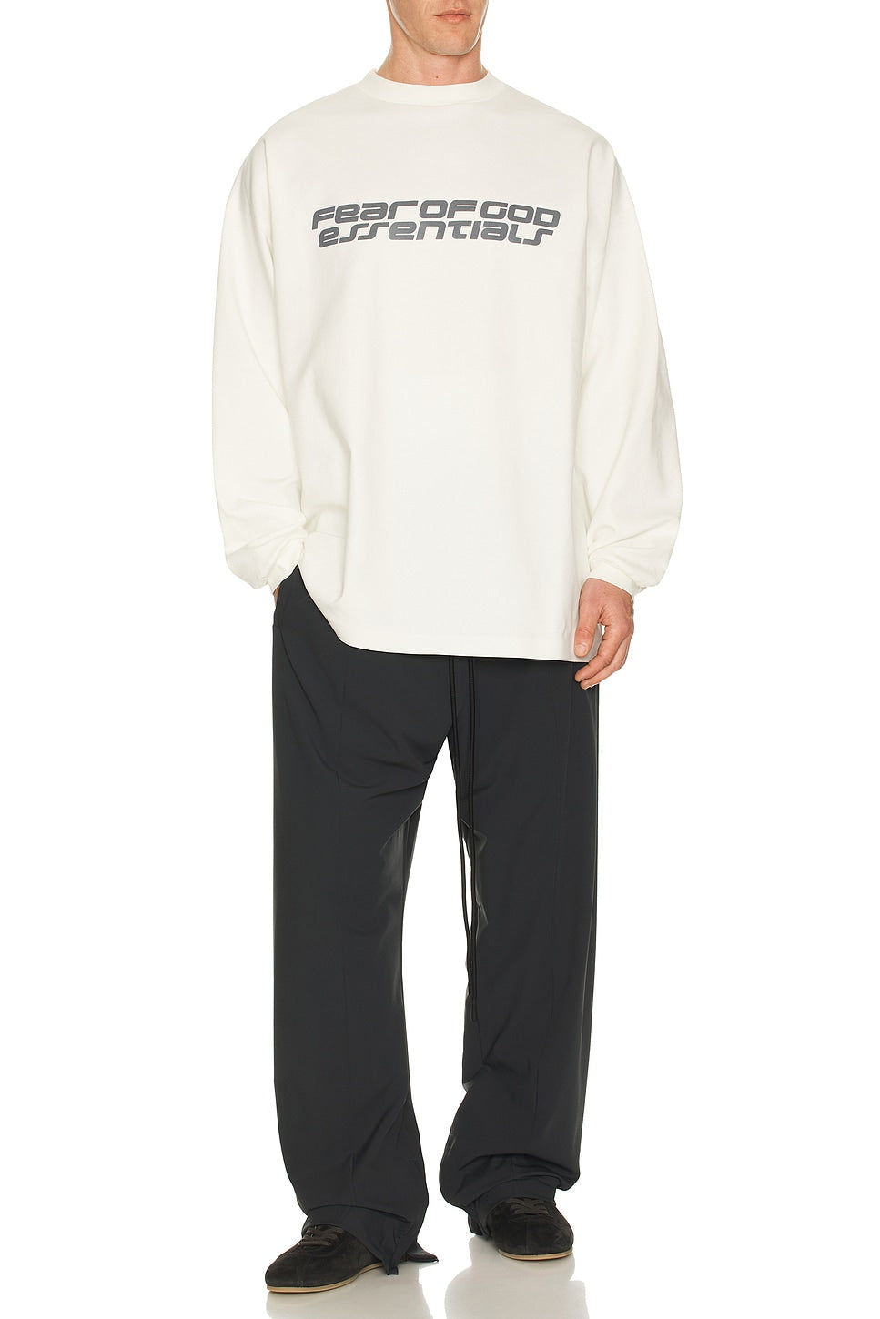 Fear of God Essentials 90's Long Sleeve Tee Ivory - Im Your Wardrobe