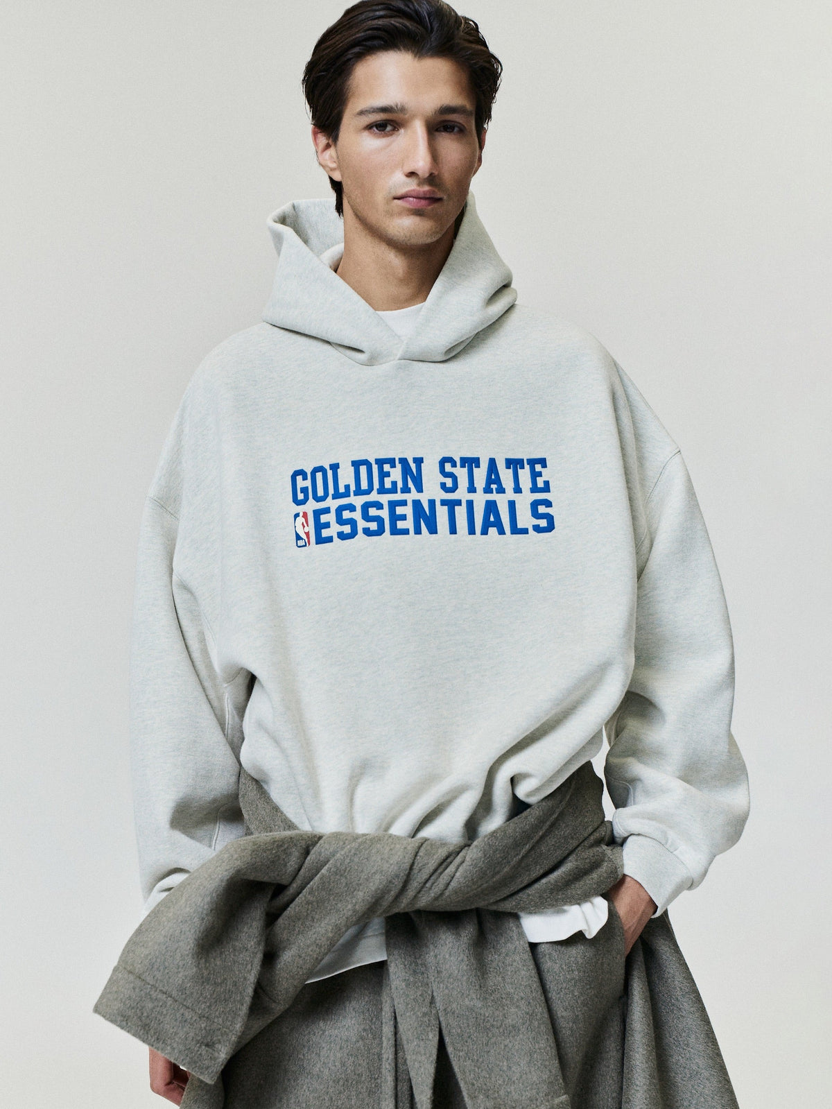 Fear of God Essentials Golden State 90s Relaxed Hoodie Vanilla Heather