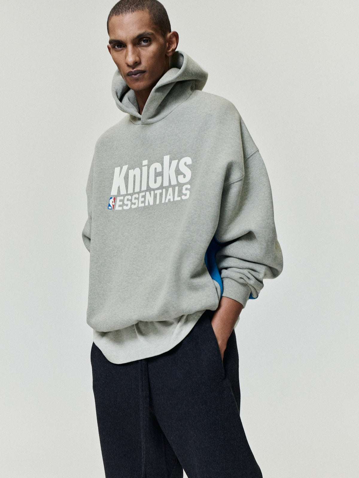 Fear of God Essentials Knicks 90s Relaxed Hoodie Seal Heather
