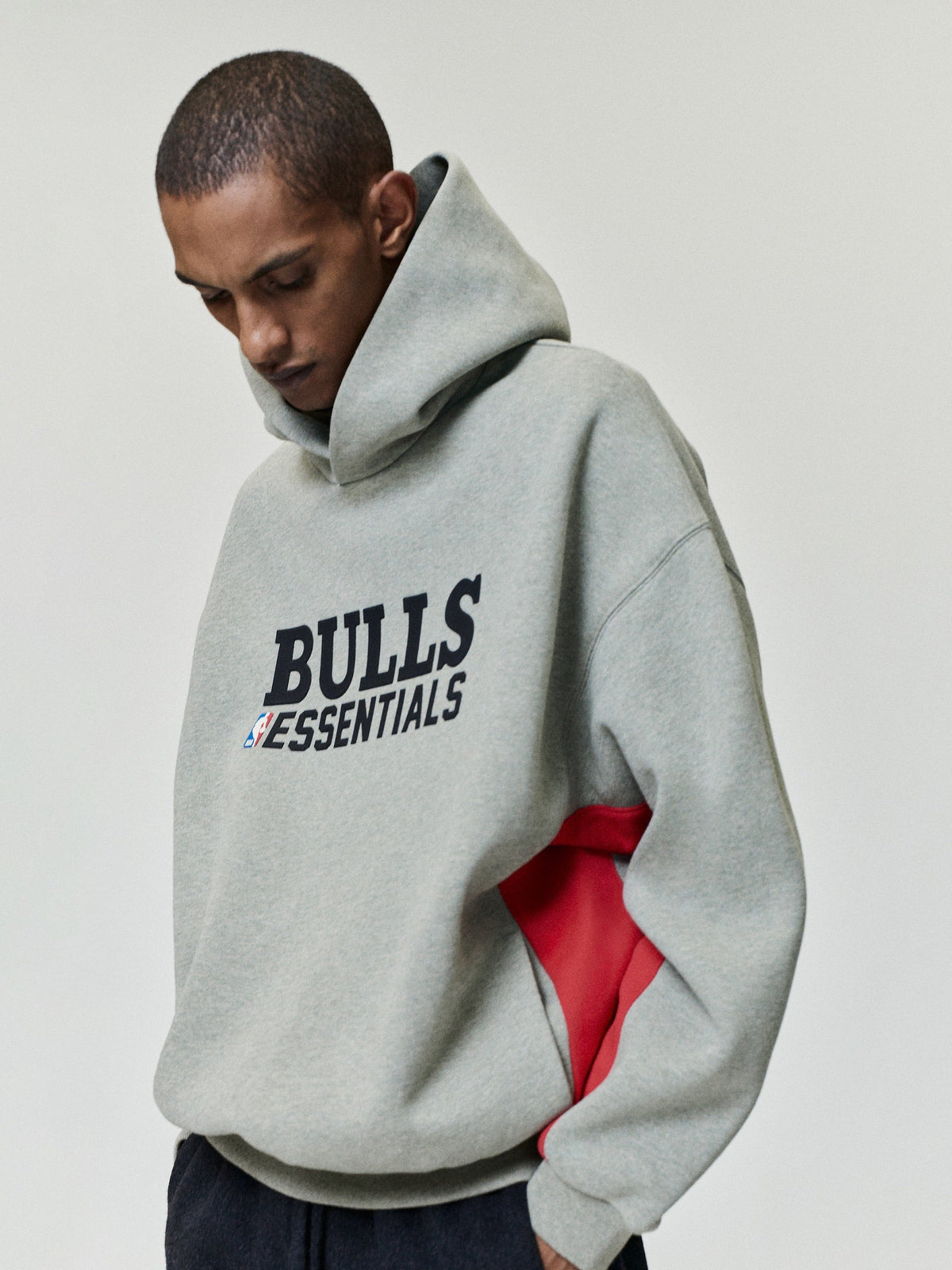 Fear of God Essentials Bulls 90s Relaxed Hoodie Seal Heather