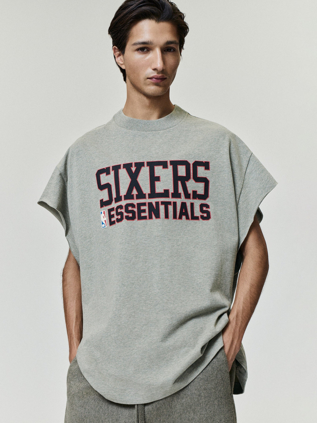 Fear of God Essentials Sixers Muscle Tee Seal Heather